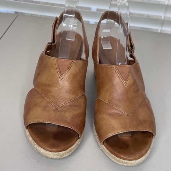 Vionic Zamar Sz 9 Leather Espadrille Wedge Sandals - Picture 3 of 12